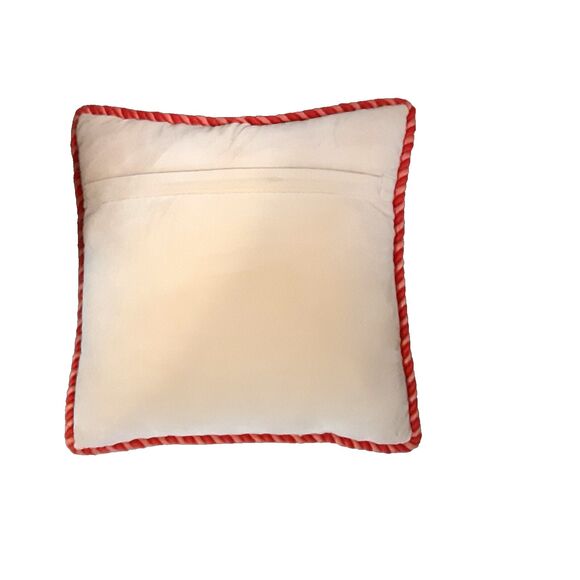 Handmade cross stitch nautilus pillow with insert Ocean Nautical Coastal Sea - Picture 2 of 4